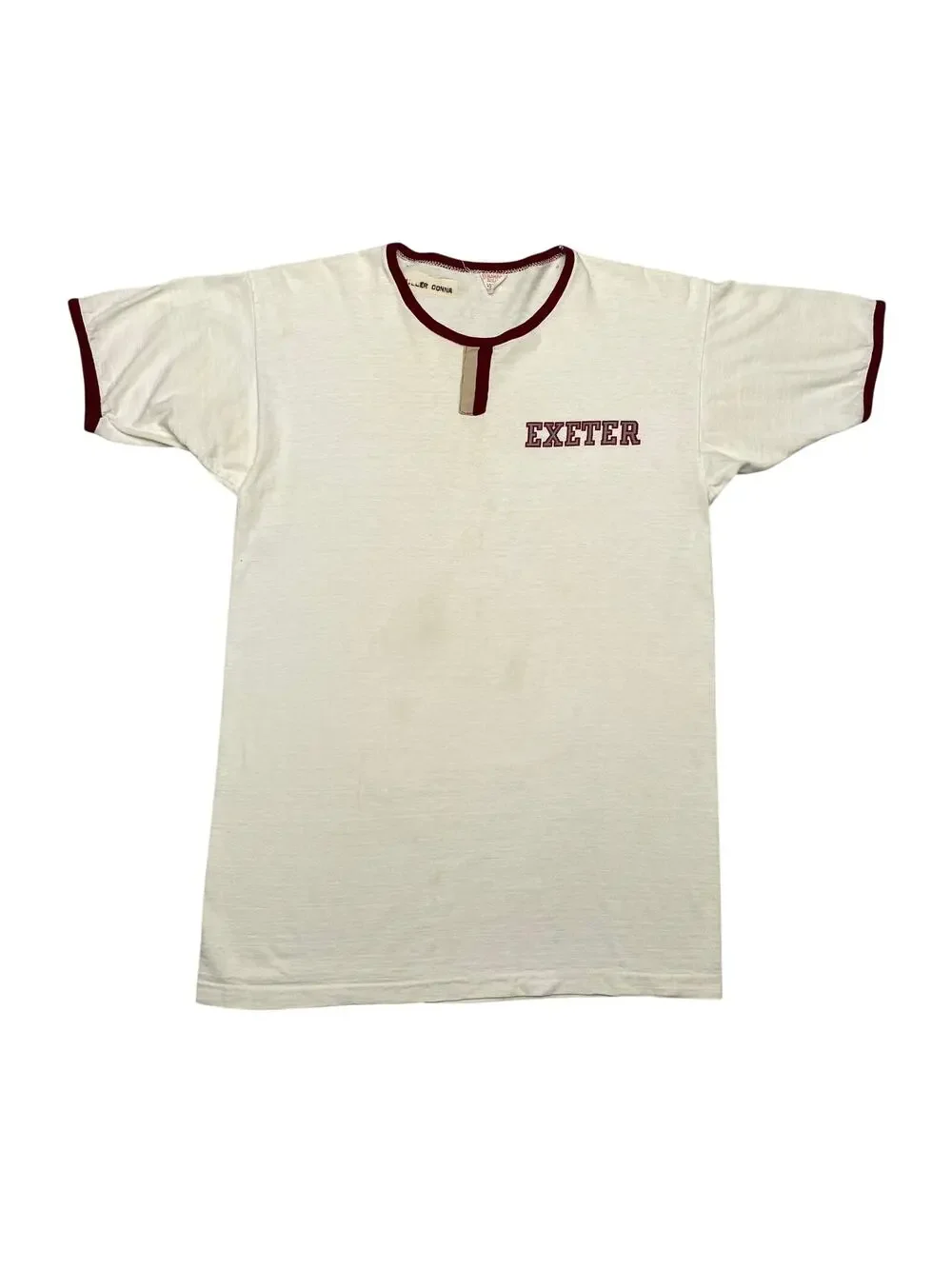 Vintage 60s Champion Running Man Exeter Rowing Ringer T Shirt Men's Large - Picture 1 of 9